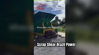 WANSHIDA 630ton schrootcontainer metaalschaar werkzaam in Brazilië